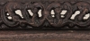 Bois fonc� fum� baroque ajour� invers� 68X34 mm